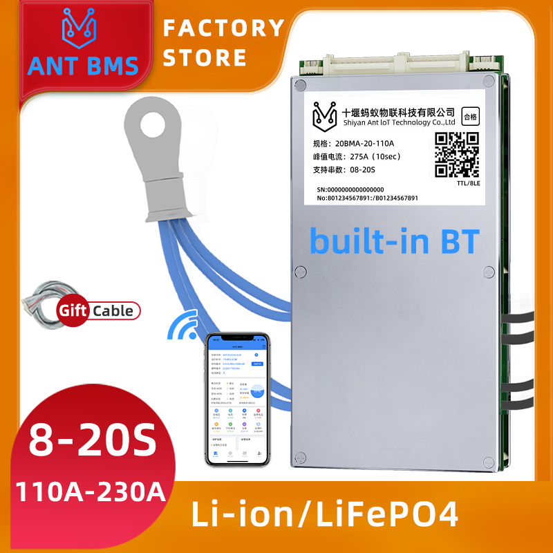 Smart Bms 24S 200A Bluetooth Lifepo4 - ANT Smart Balance BMS 8S-20S مع