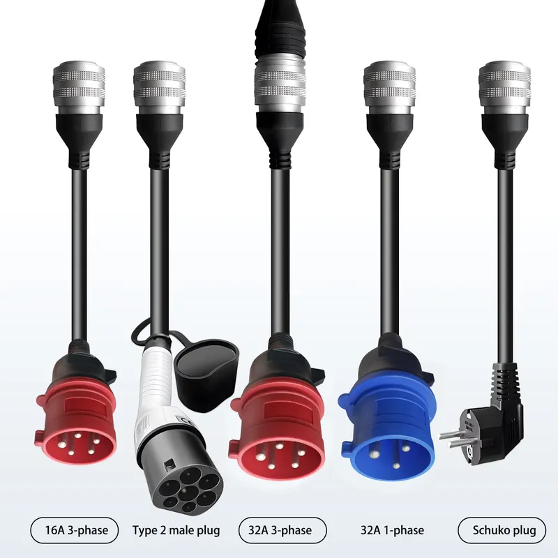 شاحن سيارات كهربائية محمول بقد - مراجعة Ev Charger Type 2 22Kw 32A 3 Phase وسعره